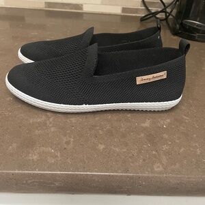 Tommy Bahama Cute Slip On Flats Shoes Black Mesh Womens 8